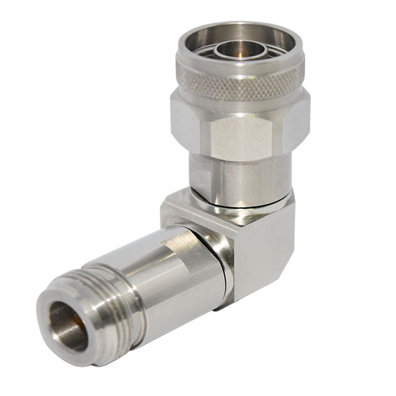18GHz N(母頭)-N(公頭)射頻轉接器,90°直角彎